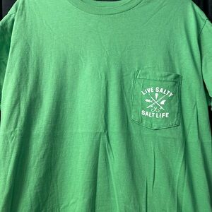 Salt Life Vibrant Green Tee with Pocket Graphic
